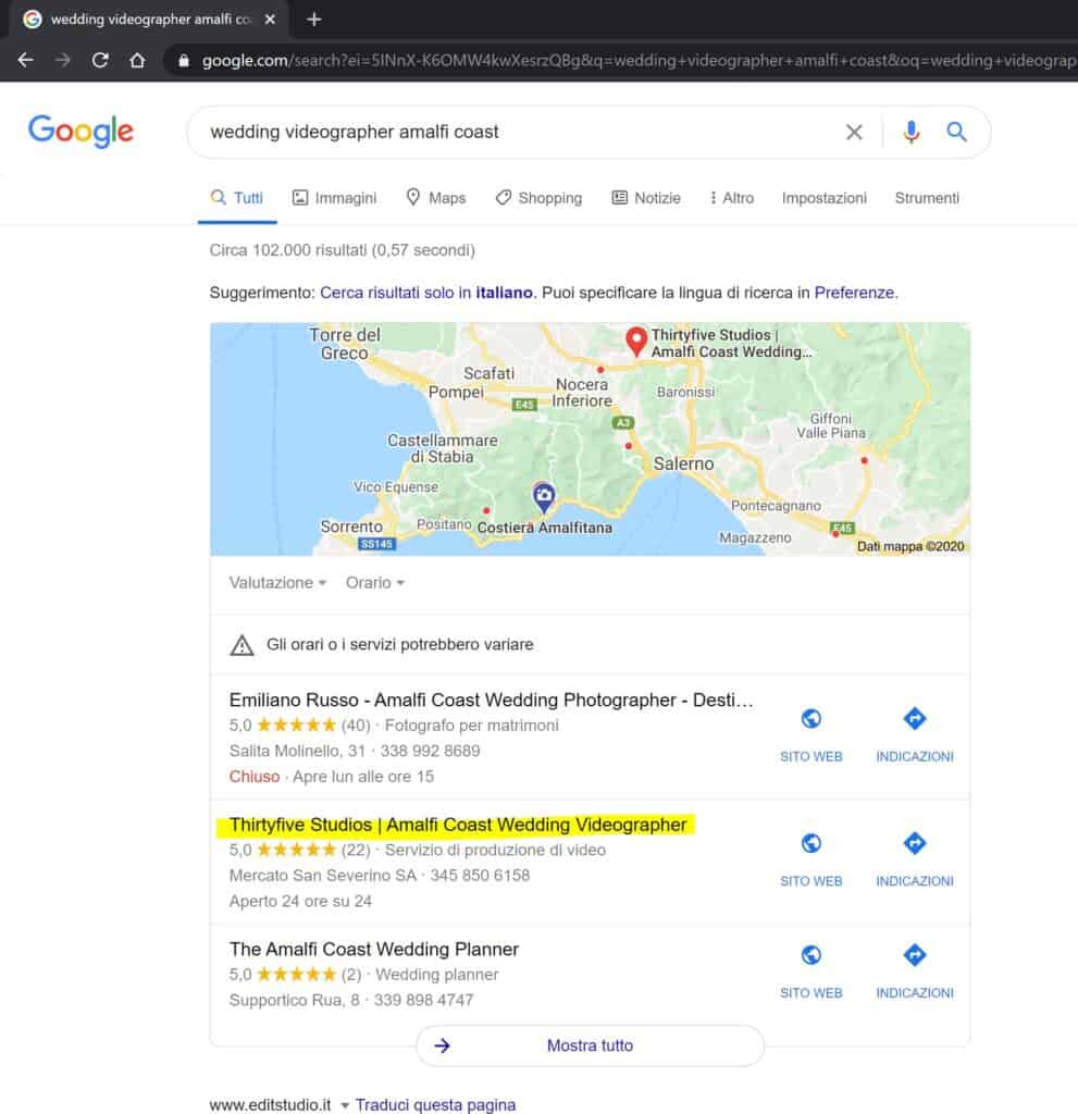 ricerca su google 