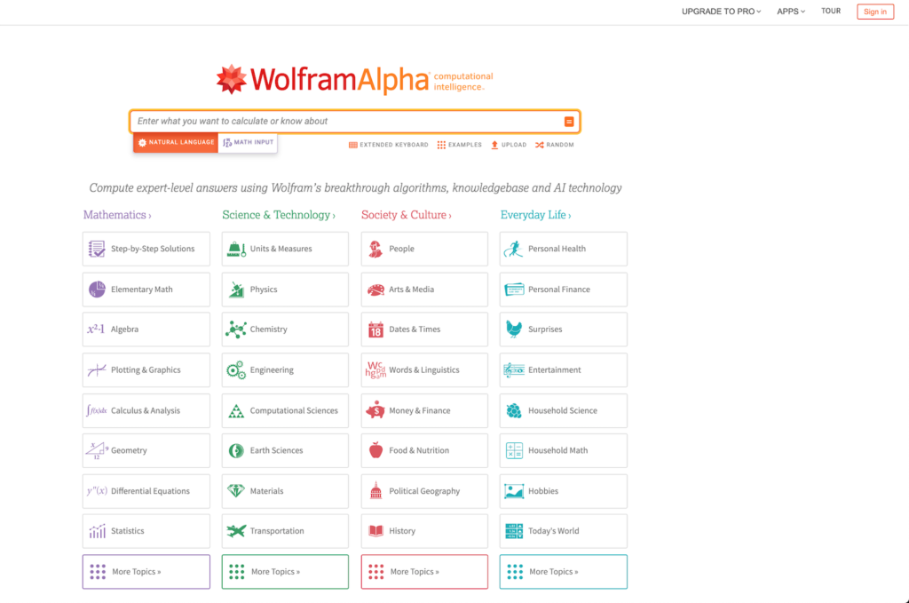 Wolfram Alpha
